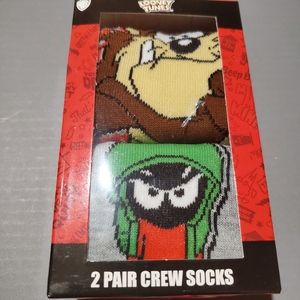 Warner Bros Looney Tunes 2 Pair Crew Socks